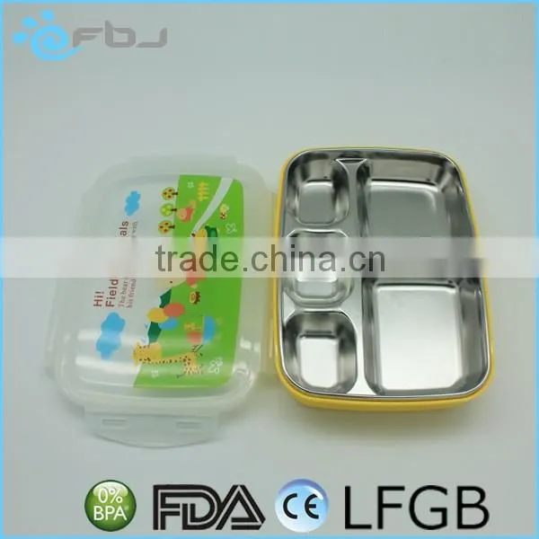 ~ 5 Compartment Stainless Steel Insulated Bento Container With Handle for Kids photo-4