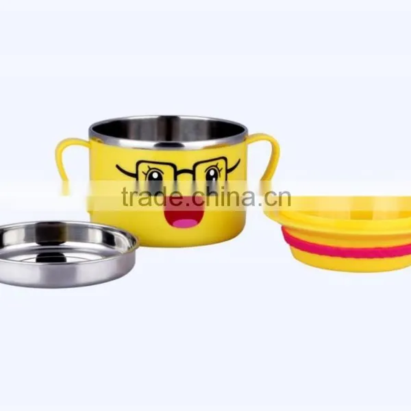 2015 Latest Product of China Wholesale Stainless Steel Kids Rice Dinnerware Set photo-4