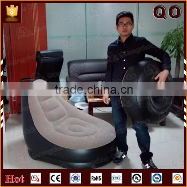 Cheap Comfortable Inflatable Flocking Sofa photo-4