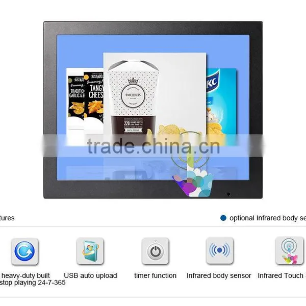 15 Inch Programmable Advertising Display Screen, Oem Touch Screen Lcd Display 1024, Heavy Duty Touch Screen Player photo-2