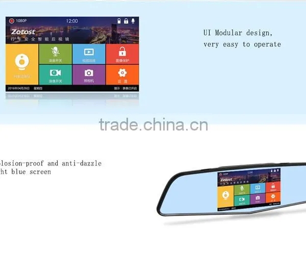 Full HD1080P Car Dvr 2016 Newest Rearview Mirror Dvr Dual Cam Camera 5.0 Inch HD Screen Dash Cam 2.0 Megapixe(X6) photo-5