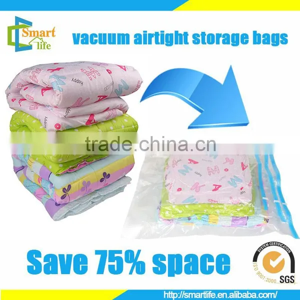 Home Storage Vacuum Zip Top Plastic Bag for Clothes