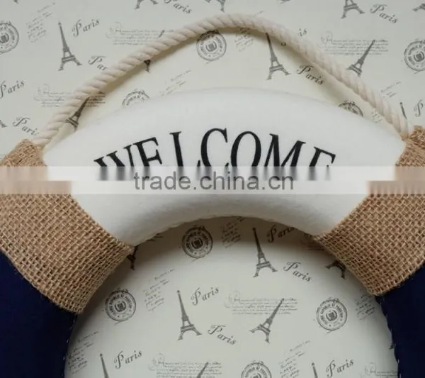 Life Preserver Wall Art - Burlap 14" photo-2