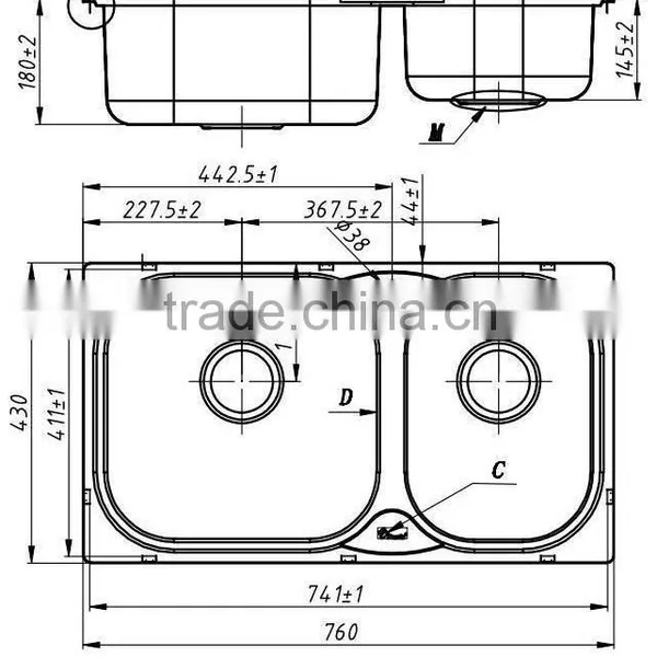 Model 29840 Topmount Stainless Steel Kitchen Basin photo-2