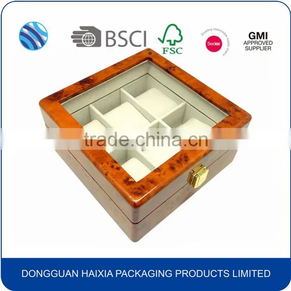 New Arrival Fashion Luxury Pretty Solid Wood Watch Gift Box photo-4