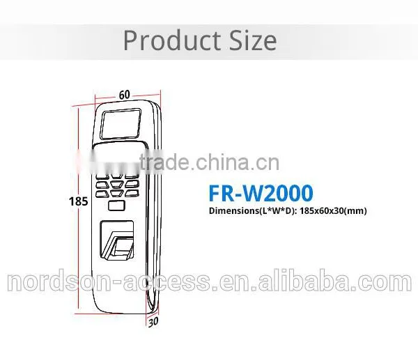 Nordson FR-W2000 Waterproof Biometric Fingerprint Access Control System Built-in 17 Languages photo-5