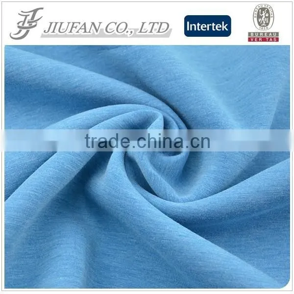 Jiufan Textile 2015 Hot Sale Knit Polyester Ryaon Spandex Sandwich Scuba Fabric For Garment photo-6