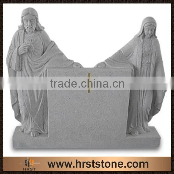 European Style Tombstone Double Grave Headstones