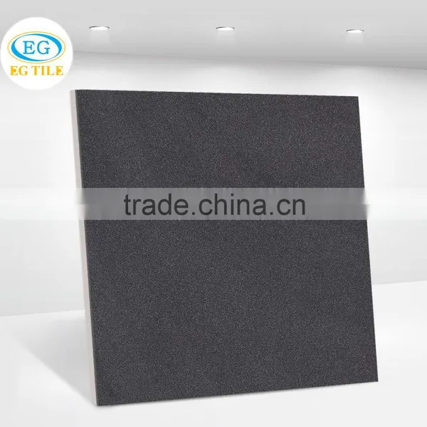 Nero Black Sandstone Imitating Double Charge Polished Porcelain Ceramic Tile photo-2