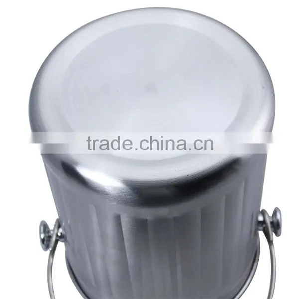 L/C Cheap Houseware 1.0 Gallon Stainless Steel Garbage Can With Carbon Filters photo-2