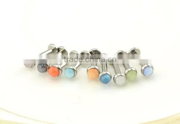 Stainless Steel Lip Ring,monroe Lip Rings,turquoise Unique Lip Rings Body Jewelry photo-2