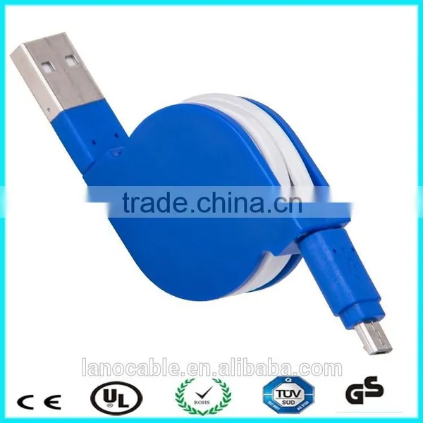 Black Blue Pink White Green Retractable Micro Usb Cable Supplier's Choice photo-2