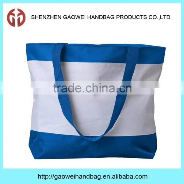 Factory Wholesale Stripe Canvas Large Tote Beach Bag