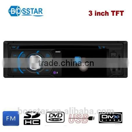 Multi-function 1 Din 3 Inch Car Dvd Vcd cd Mp3 Mp4 Player Radio Receiver With TFT Screen Bluetooth tv Rear View
