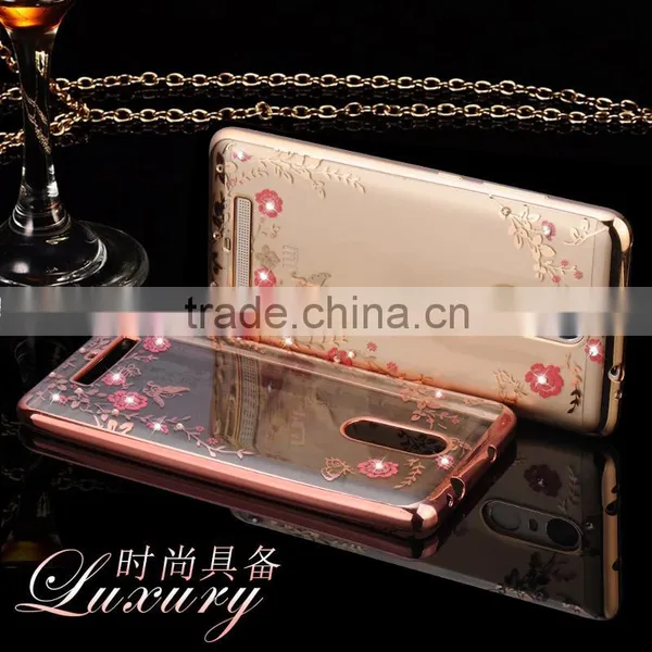 2016 Newest Mobile Phone Cover Case Electroplate Printig Flower Tpu for XiaoMi Note3 photo-3