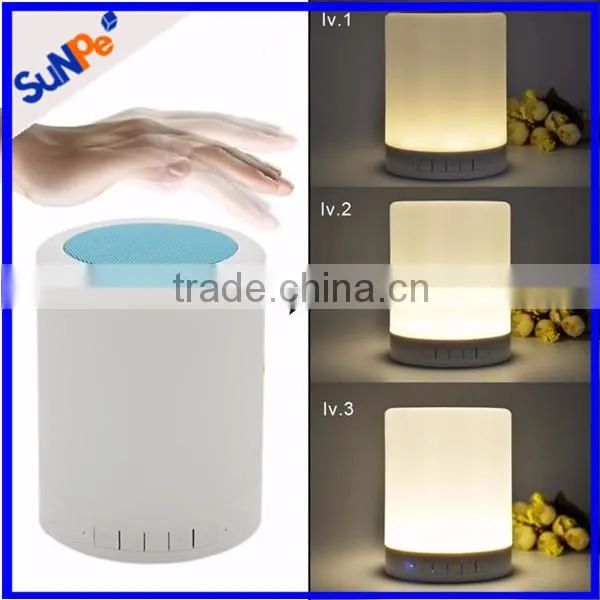 Wifi Wireless Rechargeable Touch Lamp Bluetooth Speaker With Colorful Changing Led Light Lamp For Laptop Computer photo-4