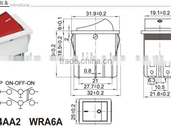 Boat Like Rocker Switch,AC Rocker Switch With Automatic Sensor Light photo-2