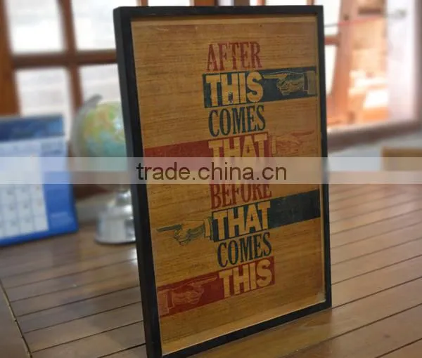 Wooden Vintage Style Wall Printed Decoration - WP 001B photo-2