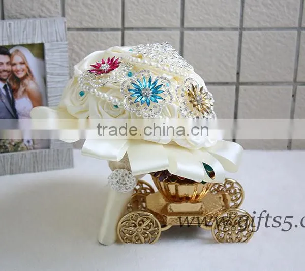Graceful Wedding Brooch Bouquet Beaded Bouquet Bridal Bouquet photo-4