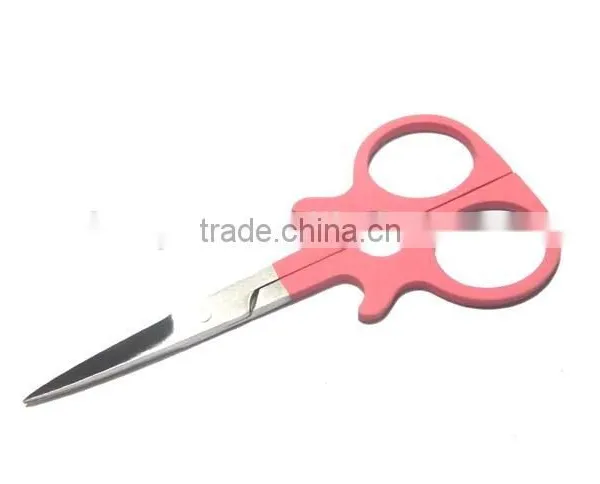Pink Rubber Blasting Eyebrow Cosmetic Scissors photo-2