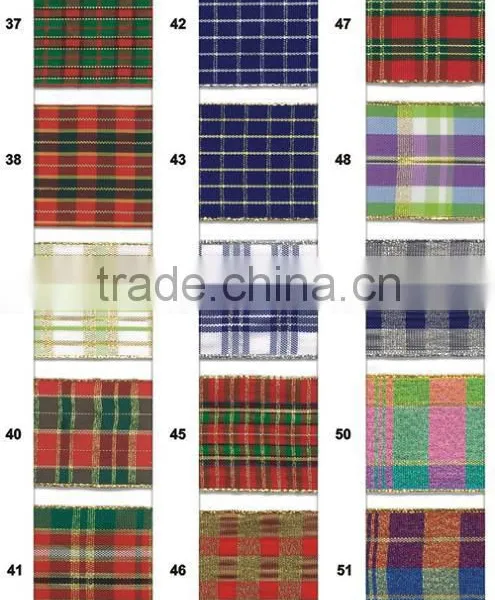 New Gingham Grosgrain Ribbons ,mixed Colors, 5/8" to 1-1/2" Wide Double Side Gingham,50 Yard / Roll. photo-5