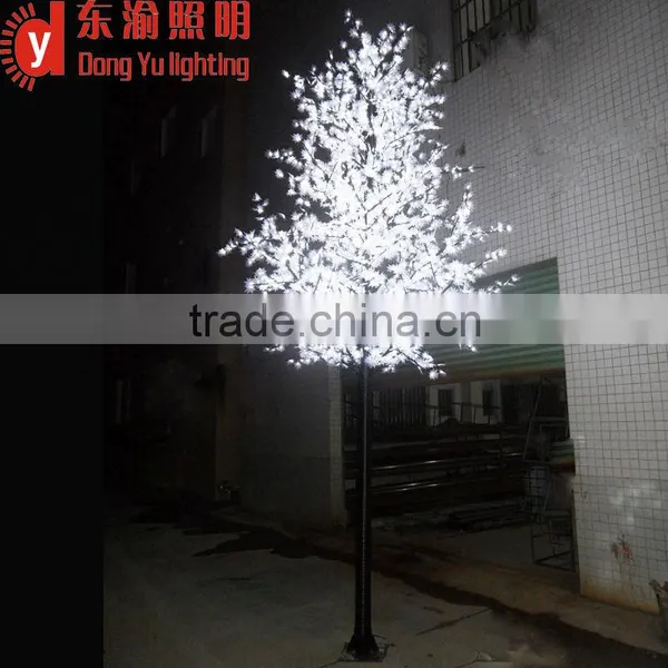White Osaka Cherry Blossom 480 LEDs Christmas Light Tree 250mm With Steel Pipe + White PU Plastic Trunk photo-2