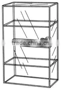 Acrylic Tower 3 Shelf Countertop Display Case