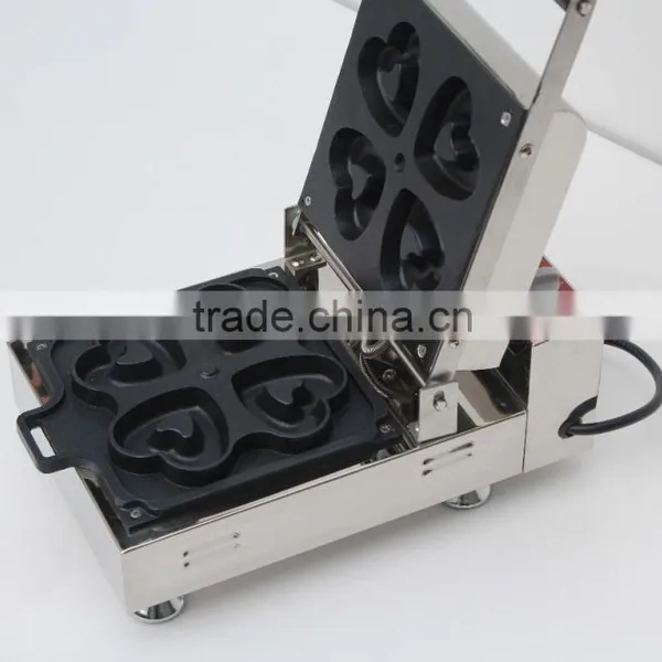 Hot Sale 4pcs Commerical Donut Baking Machine Heart Shape Waffle Maker & Donut Maker for Sale photo-2