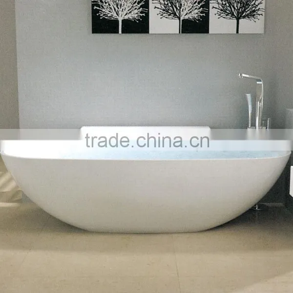 Customized Design Acrylic Solid Surface Bathtub, Artificial Stone Bath Tub photo-4