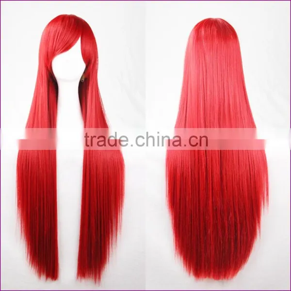 Hot Sale 100cm Long Straight White/pink/red Ladies Synthetic Hair Wig,heat Fibre Anime Cosplay Wig Peruca photo-2