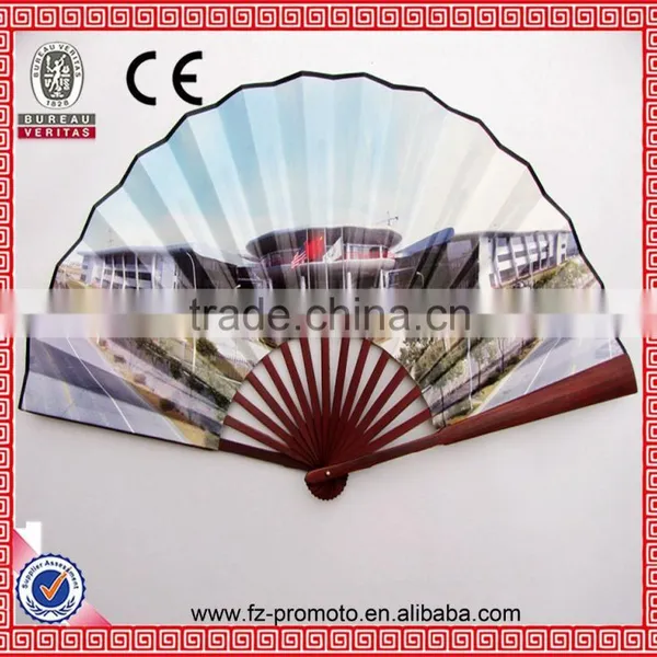 Fashion Custom Promotional Folding Bamboo Hand Fan for Event and Holiday photo-2