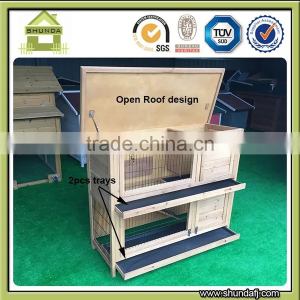 Quality Assured SDPets SDR020 Custom Double Decker Rabbit Hutch Rabbit House Wooden Pet House photo-6