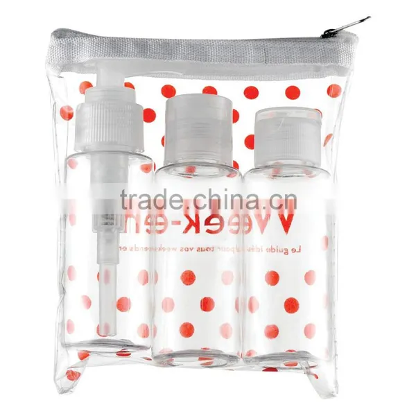 YUHUI Clear Wash Kit _2NUL_Set of 5 Bottles -Travel Organizer Empty Bottle Set photo-5