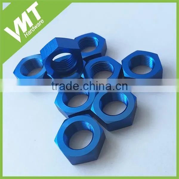 Hydraulic AN Blue Aluminum Bulkhead Nuts photo-2
