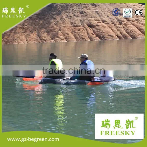 Plastic Crystal Clear Bottom Boat Polycarbonate Dinghy Transparent Kayak photo-5