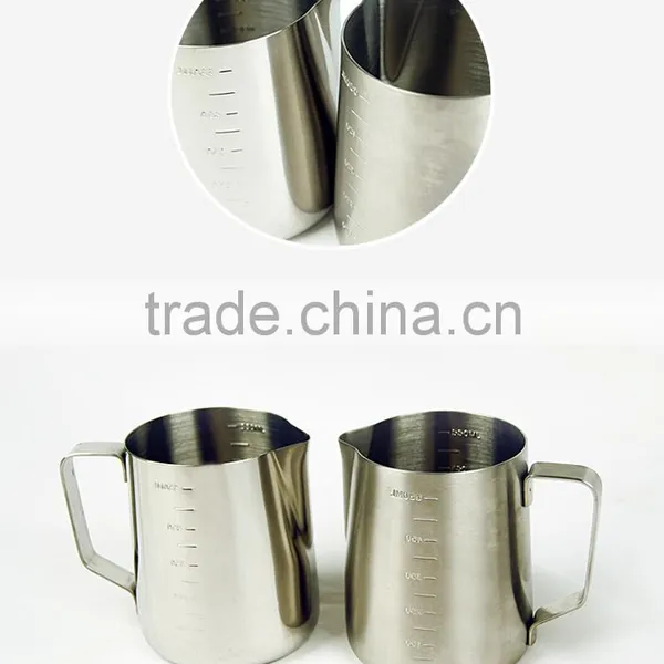 Stainless Steel Milk Cup Milk Frothing Pitcher 12oz Stainless Steel Milk Pot photo-6
