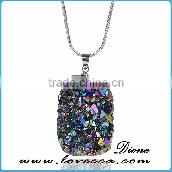 Precious Genuine Natural Agate Drusy Pendant Charm Druzy Stones Wholesale photo-5
