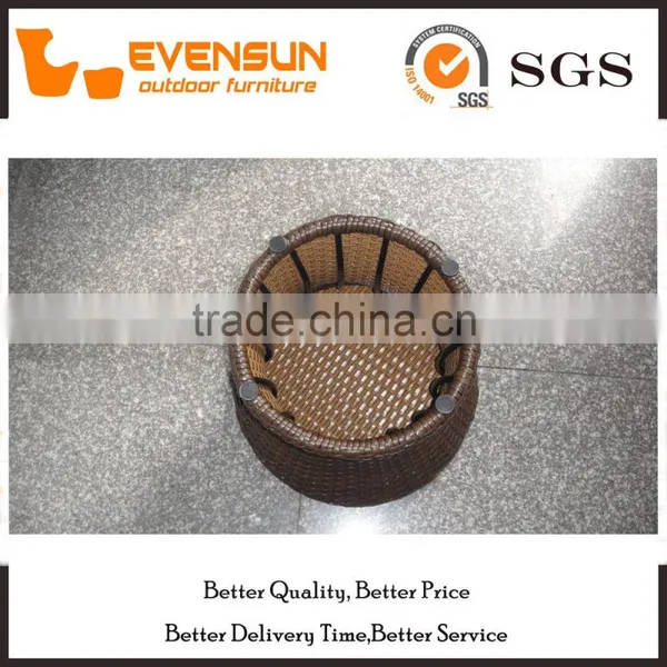Coffee Shop PE Rattan Table For Stackable Garden Set photo-4