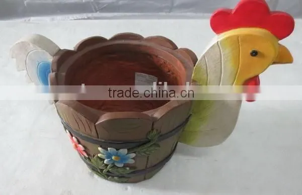 Colorful Garden Balcony Fiberglass Animal Shape Planters Pot photo-2