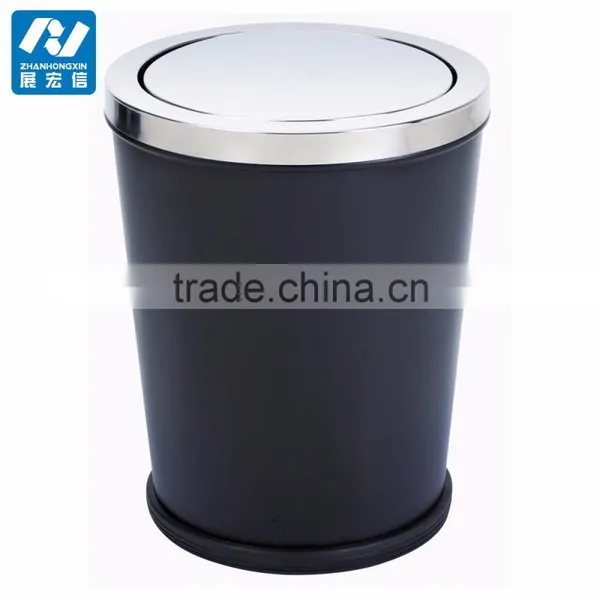 Hotel Room Trash Can Stainless Steel Paper Waste Bin photo-2