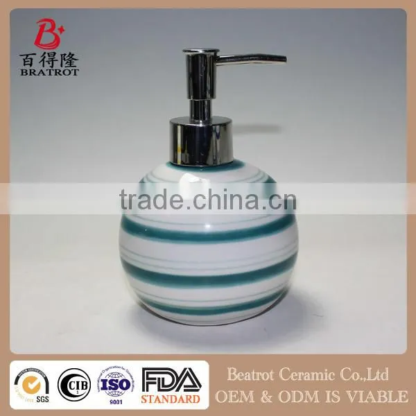 Beatrot Ceramic Liquid Soap Dispenser Pump Bottle With Hand Painting photo-2
