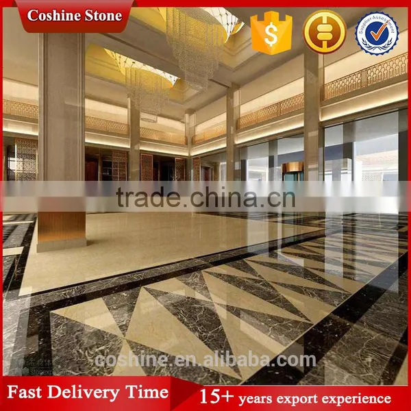 Italy Polished Portopo Marble Black Golden Flowers Marble photo-4