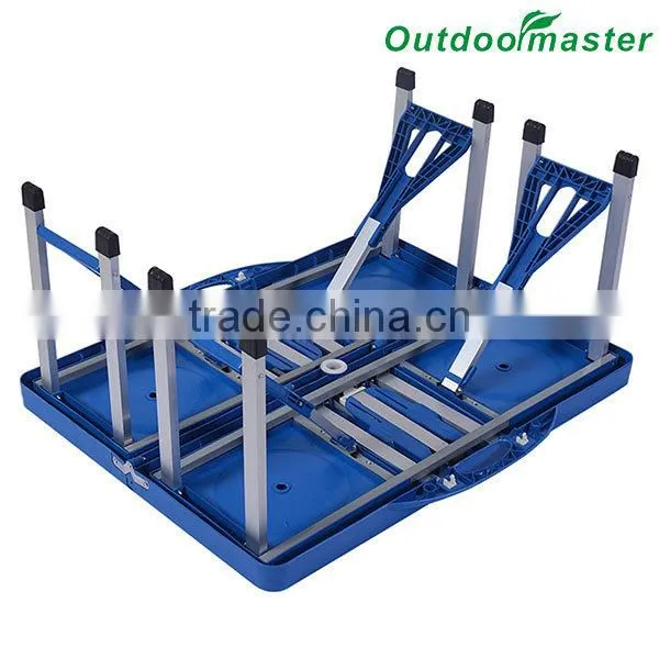 Patio Durable Portable 4Seat Aluminum Folding Picnic Table Set photo-5
