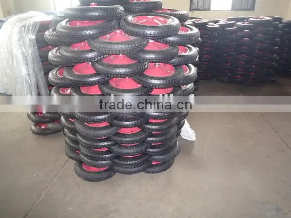 4.00-8 Top Sales High Quality Popular Rubber Coated Wheel photo-4
