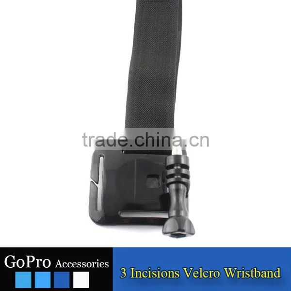 2016 New Wholesale GoPros 3 Incisions Nylon Button Wrist Band for Gopros Heros 4 3 3+ GP06 photo-2