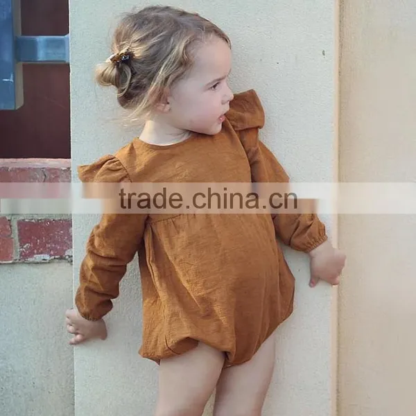Wholesale Baby Clothes Cotton Long Sleeve Baby Romper Infant Rompers for Autumn