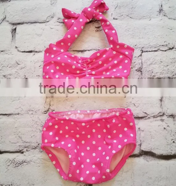 2017 Summer Soft Cotton Boutique Print Young Girl Swimsuit Pattern photo-4