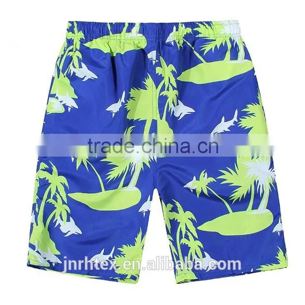 2015 Summer Fashion Custom Polyster and Cotton Printed Mens Beach Shorts photo-3