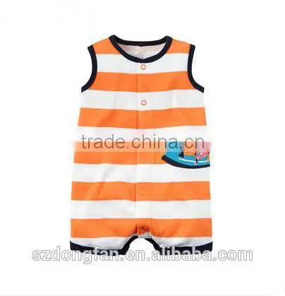 2016 New Fashion Design Carters Babies Costume Stripe Animal Printing Baby Girl Clothes Rompers From Guangzhou OEM Manufaturers photo-3
