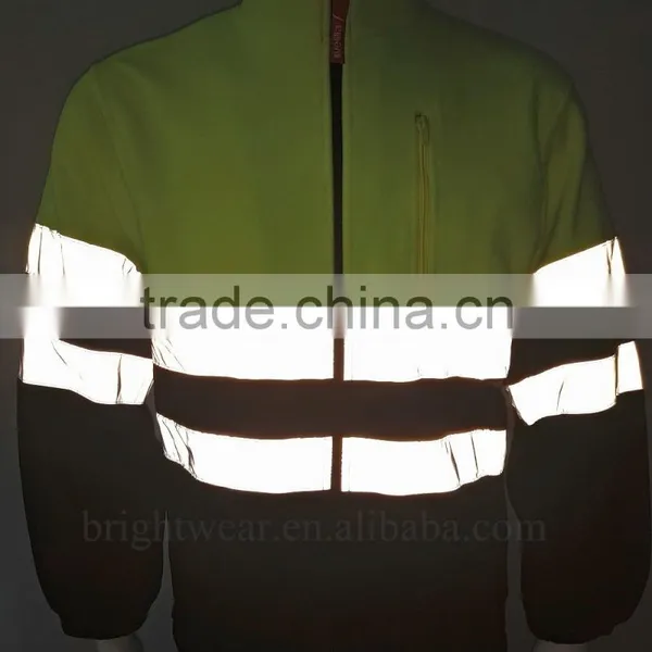Two-color High Visibility Polar Jacket With Reflective Tapes in Body and Arms photo-5